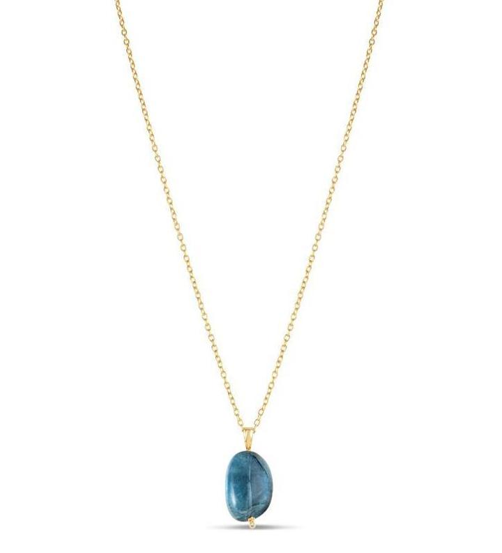 Tresor Collection - Aquamarine Baroque Pendant In 18k Yellow Gold