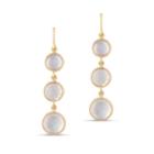 Tresor Collection - 18k Yellow Gold Earring With Rainbow Moonstone Smooth Round 4811786884