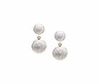 Tresor Collection - 18k Yellow Gold 2 Tier Earrings With Diamond Lente 1548196868