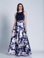 Dave & Johnny - 3499 Two Piece Jewel Floral Printed Dress