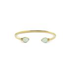 Margaret Elizabeth - Petite Teardrop Bangle Aqua Chalcedony