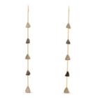 Tresor Collection - Organic Black & White Diamond Slice Earrings In 18k Yellow Gold