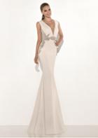 Tarik Ediz - Plunging Trumpet Gown 92806