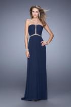 La Femme - 21185 Embellished Halter A-line Dress