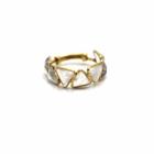 Tresor Collection - Rainbow Moonstone Tringle Adjustable Ring In 18k Yellow Gold