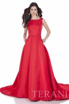 Terani Evening - Svelte Ruffled Cathedral Train Gown With 1622e1551