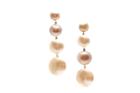 Tresor Collection - Lente 4 Tier Earrings In 18k Yellow Gold & Rose Gold With Diamond With Satin Finish