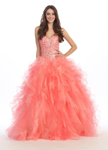 Eureka Fashion - Strapless Sweetheart Bejeweled Corset Ballgown