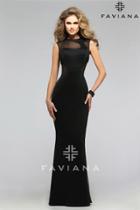Faviana - Illusion Cut-out Neoprene Long Evening Gown 7791