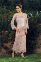 Soulmates - C80952 Embroidered Floral Lace Three Piece Evening Gown