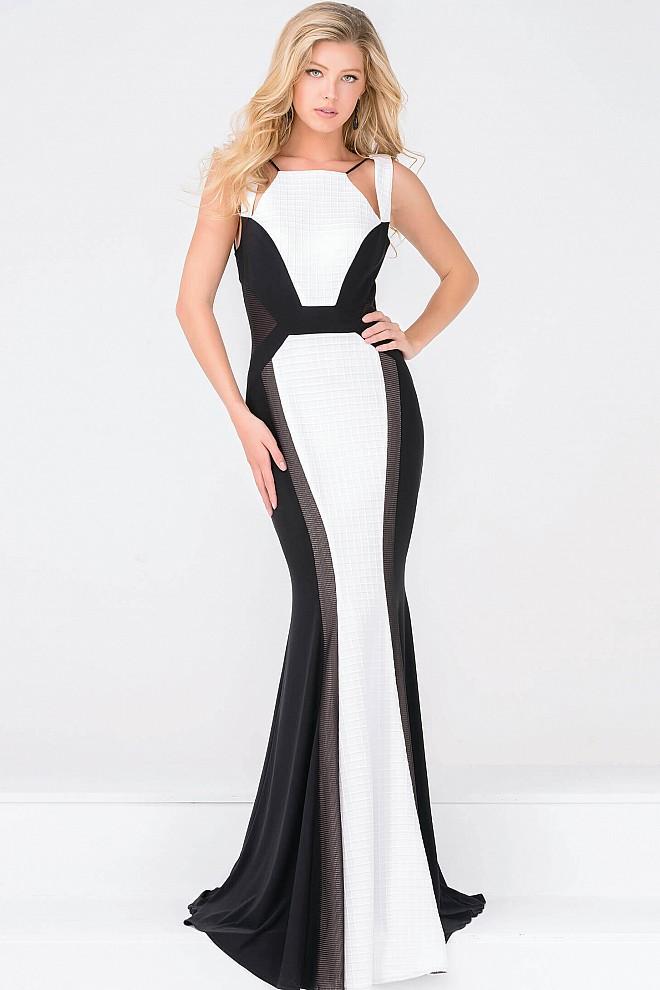 Jovani - High Neck Fitted Long Prom Dress Jvn47900