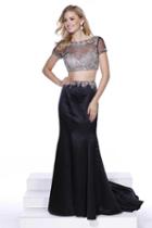 Nox Anabel - 8184 Two Piece Beaded Short Sleeves Trumpet Gown