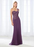 Cameron Blake - 118679 One Shoulder Lace Pleated Evening Dress