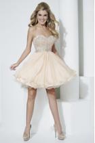 Tiffany Homecoming - Strapless Embellished Lace A-line Cocktail Dress 27966