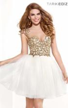 Tarik Ediz - Star Embellished Short Dress 90365