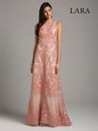 Lara Dresses - 29958 Bedazzled Halter Organza A-line Gown
