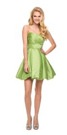 Nox Anabel - 2820 Strapless Satin Bubble Hem Short Dress