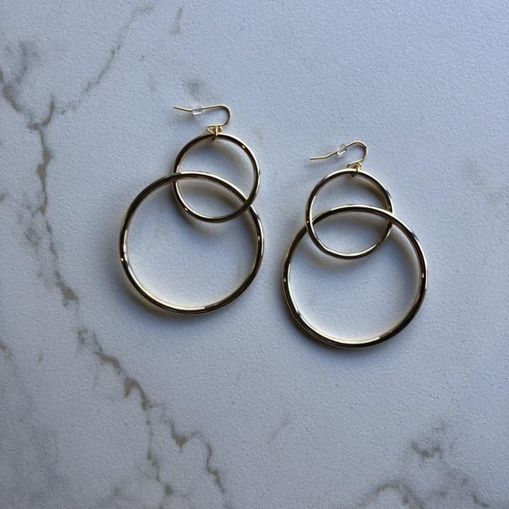 Montce Swim - Vanessa Mooney X Gold Interlocking Hoop Earrings