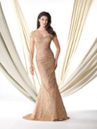 Ivonne D By Mon Cheri - 114d42 Long Dress In Champagne