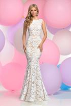 Zoey Grey - Sheer Lace Jewel Mermaid Gown 30851