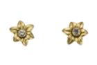 Elizabeth Cole Jewelry - Gold & Crystal Flower Earrings