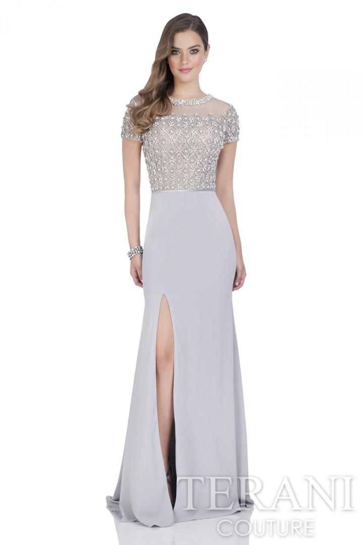 Terani Evening - Mermaid Gown With Jeweled Illusion Neckline 1611m0608