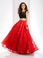 Clarisse - 3580 Two Piece Plaid Contrast Prom Dress