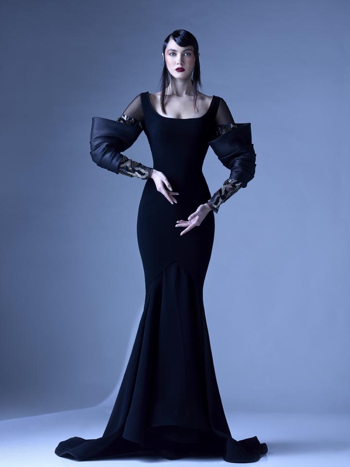 Mnm Couture - G0957 Fitted Scoop Trumpet Evening Gown
