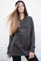 Joah Brown - Renegade Zip Hoodie In Charcoal