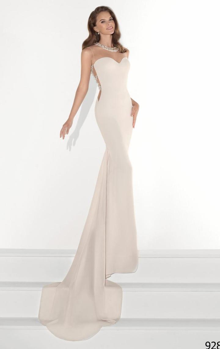 Tarik Ediz - Illusion Sweetheart Sheath Gown 92824