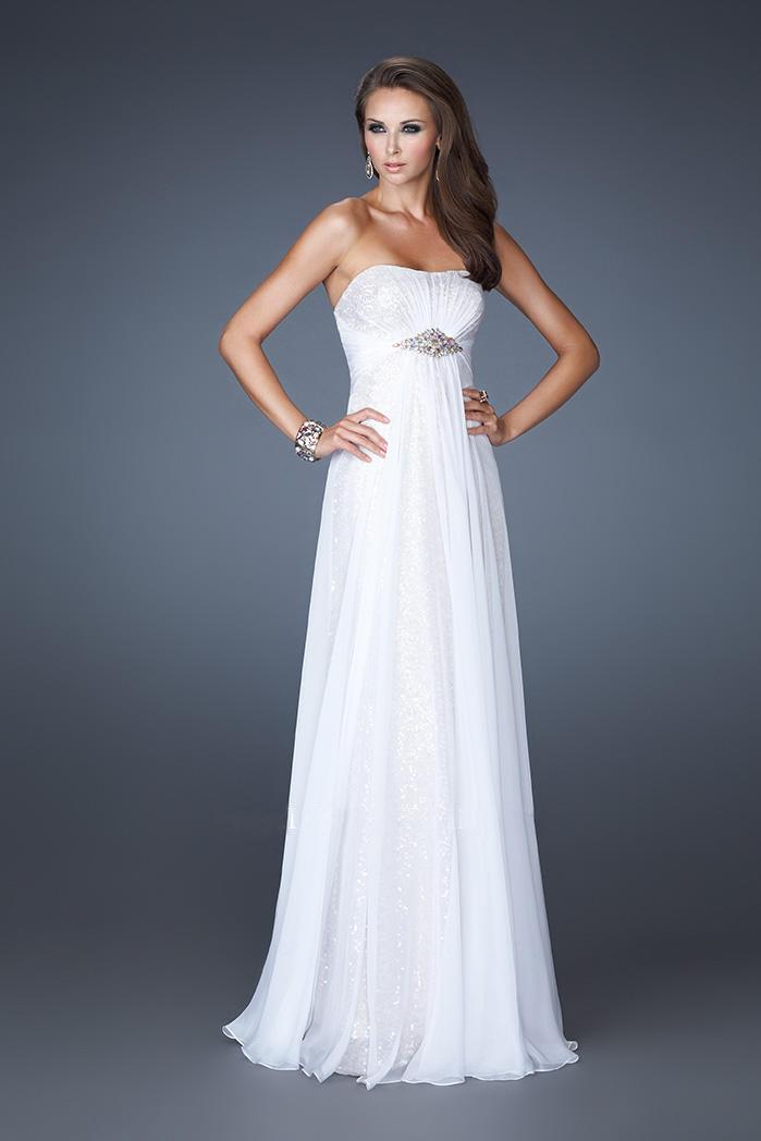 La Femme - 18870 Crystal Ornate Strapless Sweetheart Evening Gown