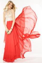 Alyce Paris - 1100 Beaded Illusion Bateau Chiffon A-line Dress