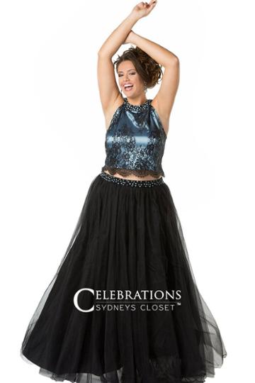 Celebrations By Sydney's Closet - Ce1807 Two Piece Halter Dress
