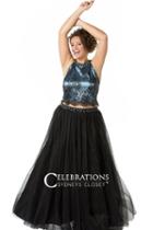 Celebrations By Sydney's Closet - Ce1807 Two Piece Halter Dress