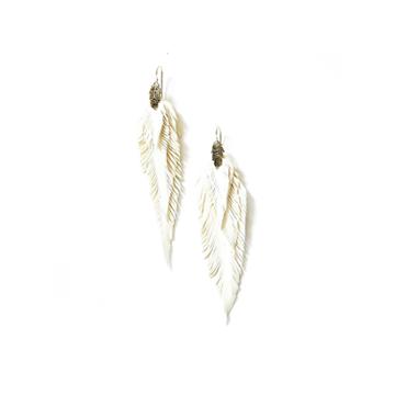 Beauty & The Beach - Bisjoux Leather Feather Earrings