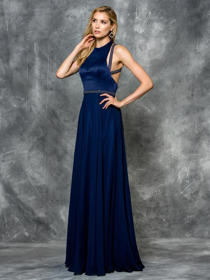 Colors Dress - 1662 Beaded Sleeveless Halter Long Dress