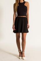 Donna Mizani - Mini Circle Skirt In Black