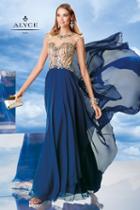 Alyce Paris - 6463 Long Dress In Cobalt
