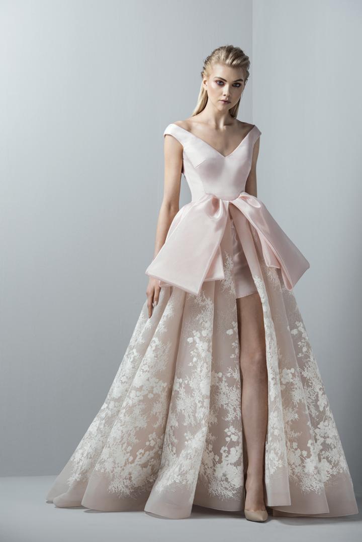 Saiid Kobeisy - 3366 Off Shoulder Pleated Ballgown