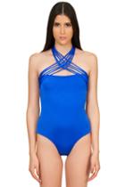 Caffe Swimwear - Multiple String One Piece In Bright Blue