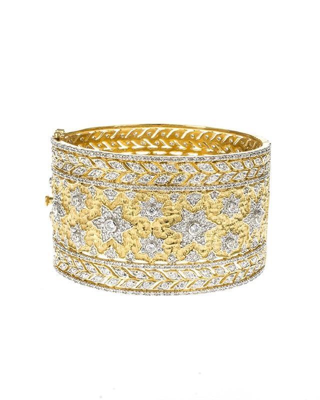Jarin K Jewelry - Star And Leaf Design Cuff