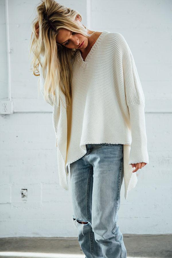 Joah Brown - Layer Me Pullover Sweater In Ivory