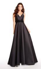 Alyce Paris - 60105 Sleeveless Plunging Square-cut Back Mikado Gown
