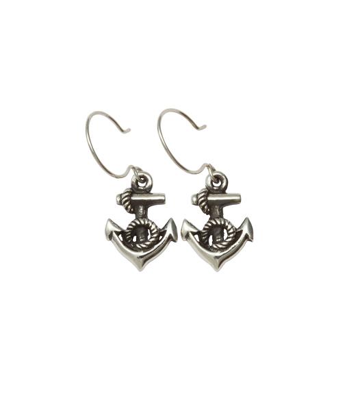 Femme Metale Jewelry - Little Anchor Earrings