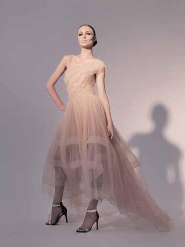 Nicole Bakti - 6792 One Shoulder Pleated High Low Dress