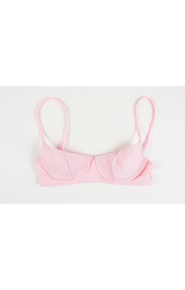 Lolli Swimwear - Juicy Top In Light Pink Stripes