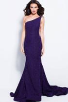 Jovani - 58504 One Shoulder Strap Mermaid Dress