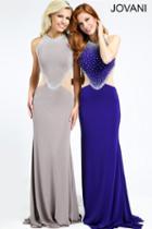 Jovani - Jewel Neckline Impression Cutout Dress 99047