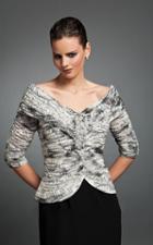 Daymor Couture - Ruched Two Piece Printed Ensemble 1003