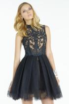 Alyce Paris - 5757 Lace High Neck Tulle A-line Dress